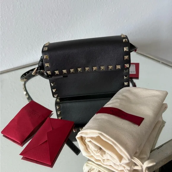 NWT VALENTINO GARAVANI Rockstud leather shoulder bag - Picture 11 of 13